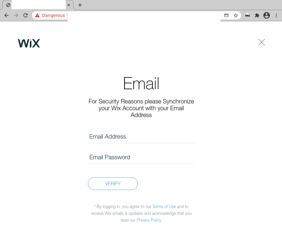 Watch out Phishing email impersonating Wix claims your ‘payment method